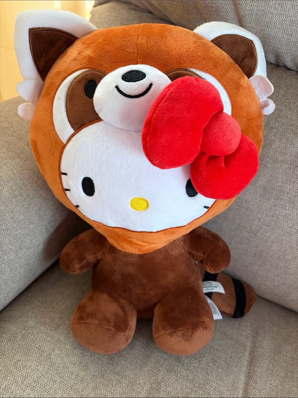 Hello Kitty by Sanrio plush toy Red Panda Costume character